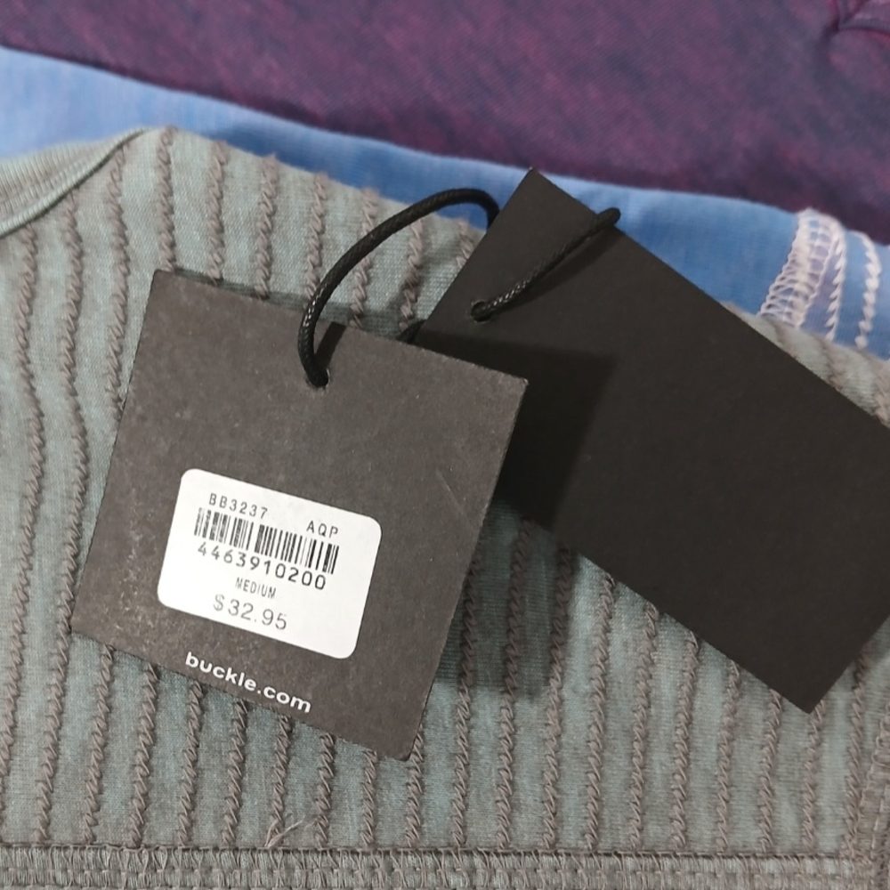 Buckle Short Sleeve Tees - Purple, Blue, Green - Picture 4 of 9